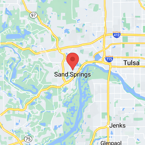 sand springs ok on a map