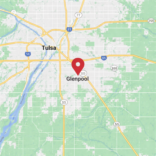 glenpool, ok on a map